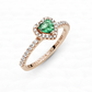 Anillo Elegancia Verde Y Rosa APL16