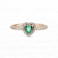 Anillo Elegancia Verde Y Rosa APL16