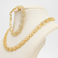 Set Pulsera y Cadena Eslabones Cuadrados LATSE-35