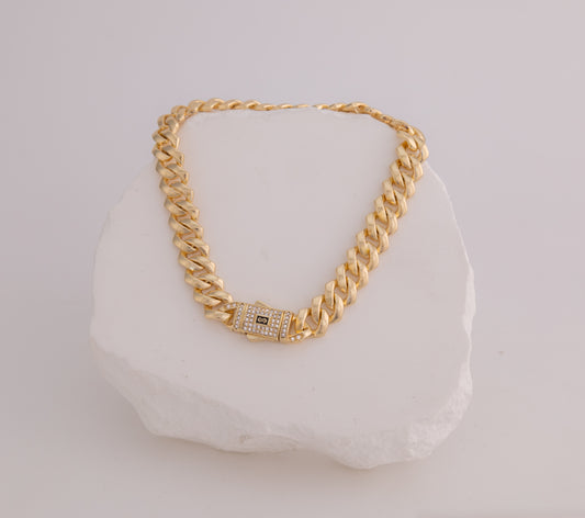 Pulsera Baño De Oro Cubana MONCLA-9M-PUPLA