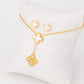 Set de Collar Blanco, Circonita y Aretes Blanco pequeños VCAP32