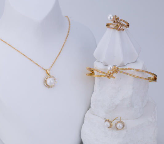 Set Perla Radiante con Brazalete LATSE156