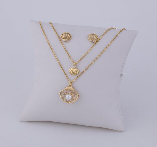 Set doble cadena Perla Marina LATSE85