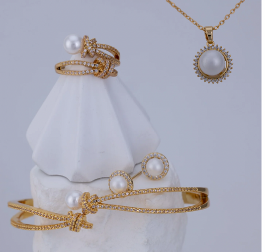 Set Perla Radiante con Brazalete LATSE156