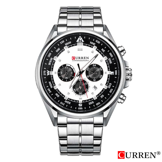 Reloj Curren 8399CBR - Plateado/Negro