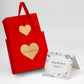 Empaque luxury mediano Roja + Caja Rigida + Funda + Tarjeta Dedicatoria EM17