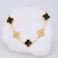 Pulsera oro laminado negra circonitas VCP01