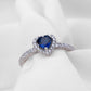 Anillo corazon azul AP88