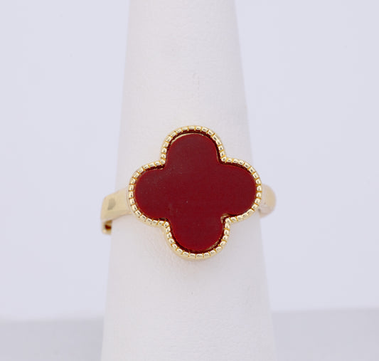 Anillo Trébol Vino Dorado VCAP55