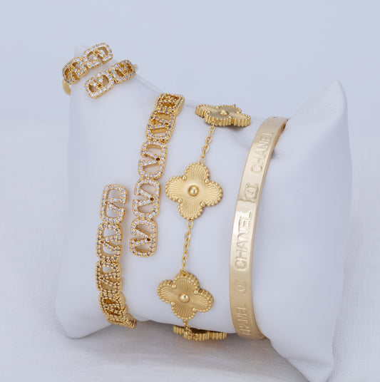 Set Pulseras y Anillo Luxury Queen PBA82