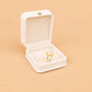 Caja para anillo o set, Reina en Leather blanco EMP20