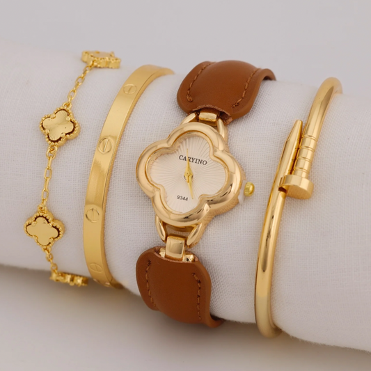 Reloj Arabe Cafe Trebol Dorado RA09