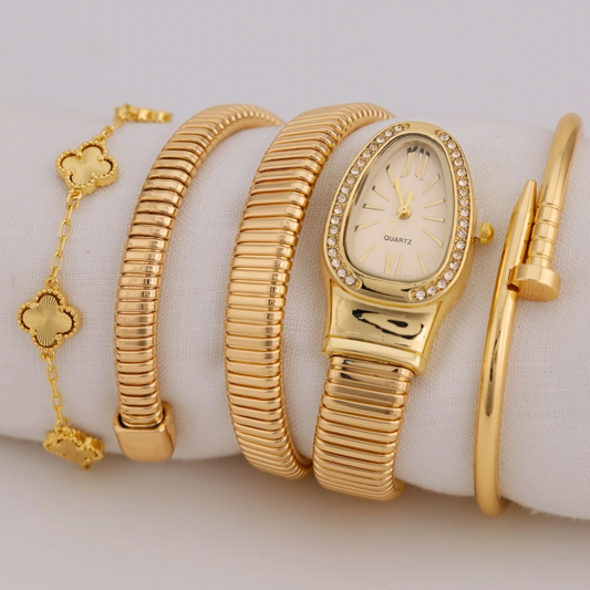 Reloj Arabe Serpiente Dorado RA01