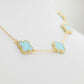 Set Azul Celeste Arete, Pulsera y Cadena VCAP20