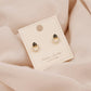 Aretes baño de oro rosa negra, Perlas y Circonitas pequeños A60