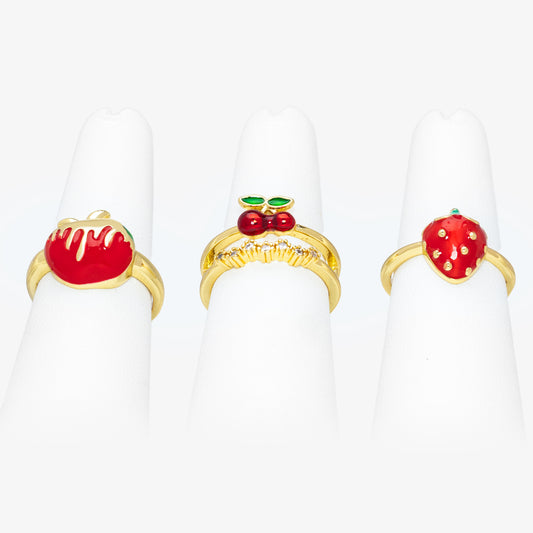 Anillo Oro Laminado Trio Especial BA32