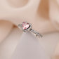 Anillo en plata corazón rosa AP19