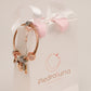 shopping blanco pequeño moño rosa Piedra Luna (ideal para anillo o dije) EM07