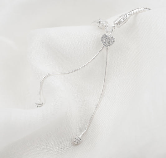 Pulsera ajustable en corazón PP34