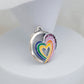 Mini Medallón Corazón Arco iris de Libertad MC12