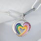 Mini Medallón Corazón Arco iris de Libertad MC12