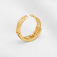Anillo Multitrebol  Blanco Nácar Ajustable VCAN07