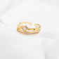 Anillo Multitrebol  Blanco Nácar Ajustable VCAN07