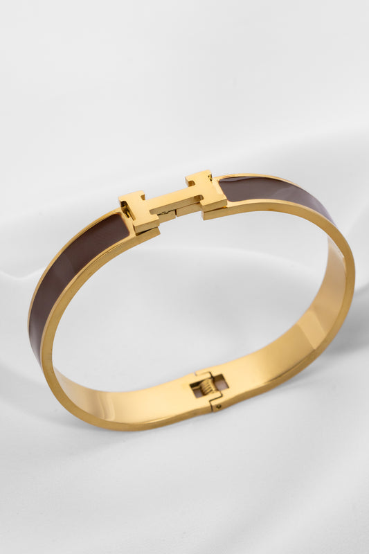 Pulsera Rígida Cafe Herm€s Stainless Steel HM10