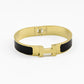 Pulsera Negra Rígida Herm€s Stainless Steel HM07