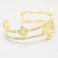 Pulsera Rígida Abierta Louis Vuitt0n Baño De Oro PB05