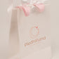 shopping blanco pequeño moño rosa Piedra Luna (ideal para anillo o dije) EM07