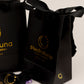 Shopping  pequeña Negro Piedra Luna (ideal para caja de anillo) EM09